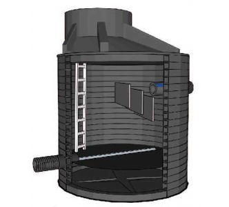 Канализационный перепадный водобойный колодец FD