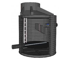 Канализационный перепадный водобойный колодец FD