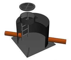 Ливневый колодец дождеприемный TERA D1000 H1000