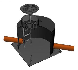 Ливневый колодец дождеприемный TERA D1000 H1000