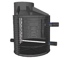 Канализационный колодец FD с трубчатым перепадом